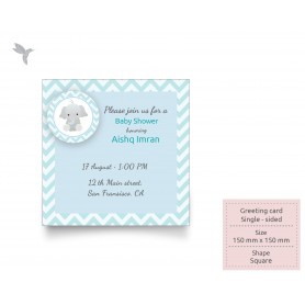 GREETING CARD : 150mm x 150mm - Eco-Friendly/ Recycled Card (350gsm) : Single Side Printing (100pcs)